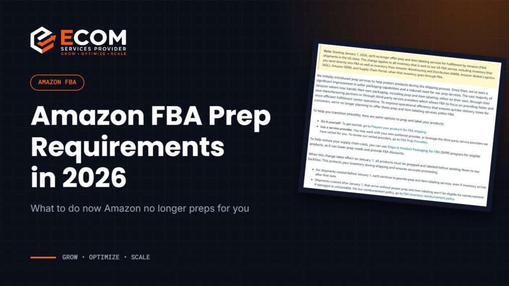 Amazon FBA prep requirements: a 2026 guide for sellers