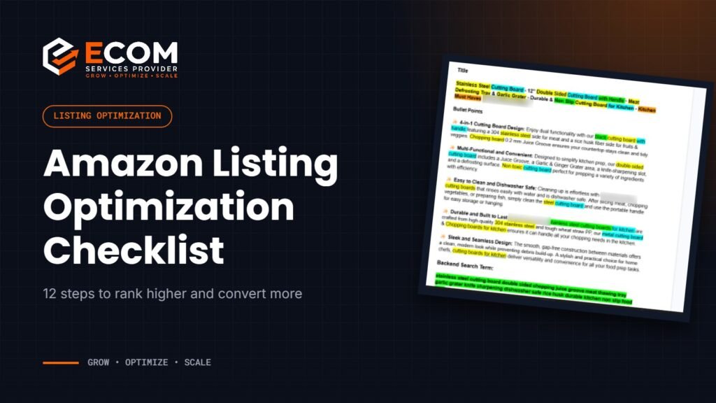 Amazon listing optimization checklist: 12 steps to rank higher and convert more