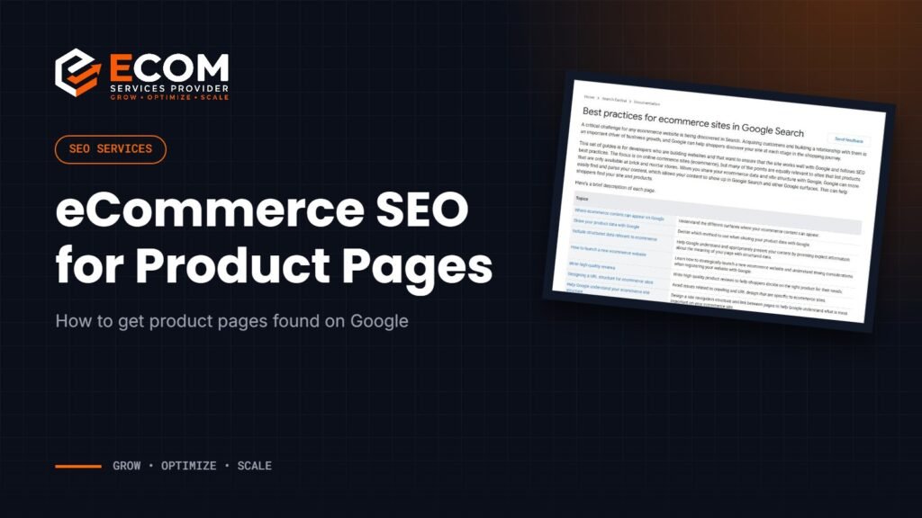 eCommerce SEO: how to optimise product pages for Google