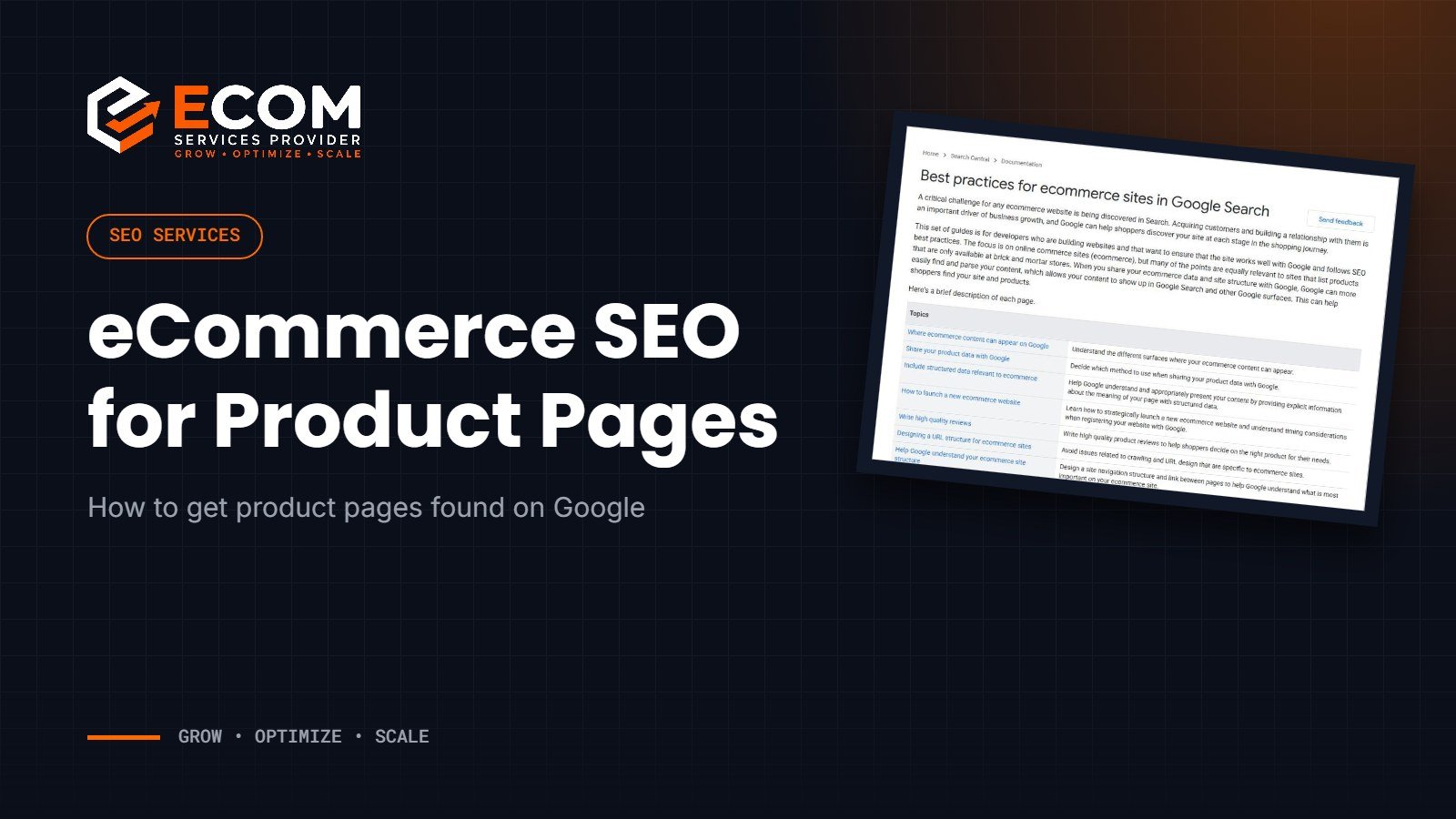 eCommerce SEO: how to optimise product pages for Google